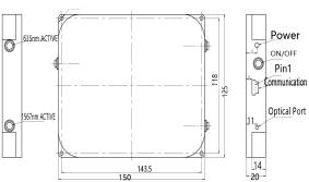 光纤拉曼放大器尺寸图2 光纤拉曼放大器尺寸图2
