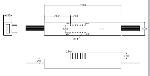 SOI高速多通道光衰减器器件尺寸 SOI高速多通道光衰减器器件尺寸
