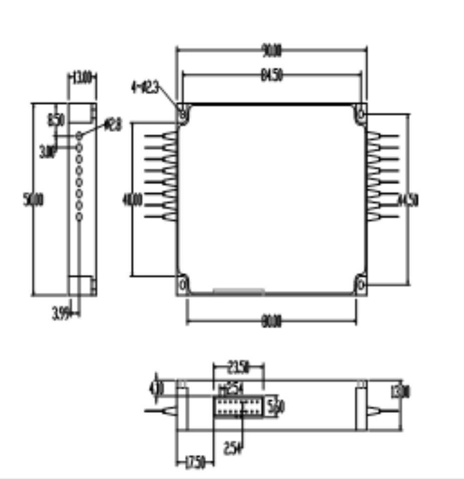 SOI高速光开关阵列器件尺寸 SOI高速光开关阵列器件尺寸